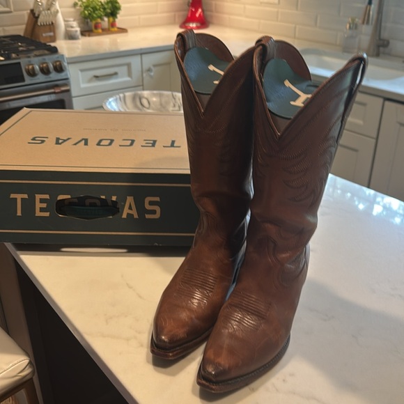 Tecovas Brown Leather Western Heeled Boots - Picture 4 of 16